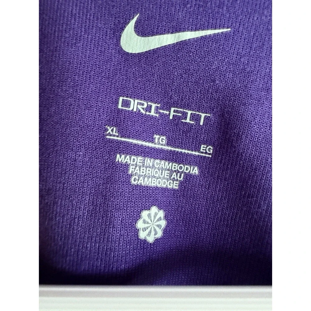 New LSU Tigers Shirt Womens XL Purple Nike Dri-Fit Long Sleeve 1/4 Zip NCAA
